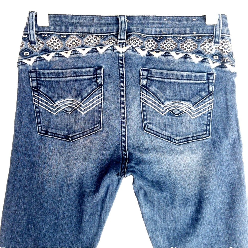 Idyllwind Miranda Lambert Embroidered Lace Jeans Women 6 Bell Bottom Flare 30x32